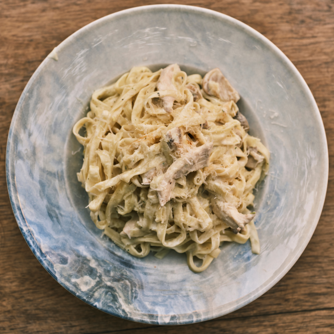 Fresh Pasta with Mushroom Truffle Sauce