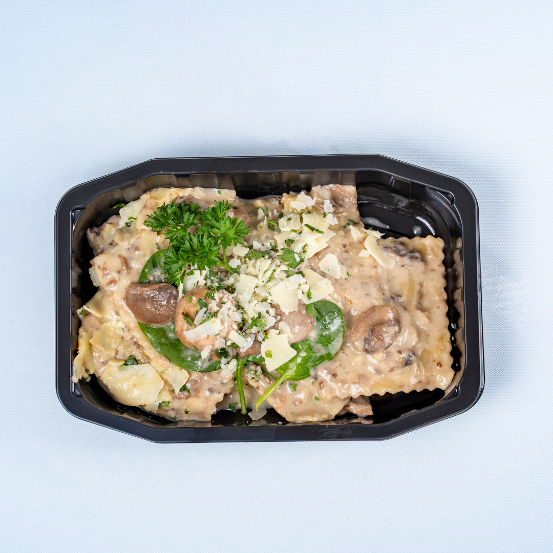 Porcini Mushroom Ravioli with Truffle Mushroom Sauce - Ready to Eat Meal